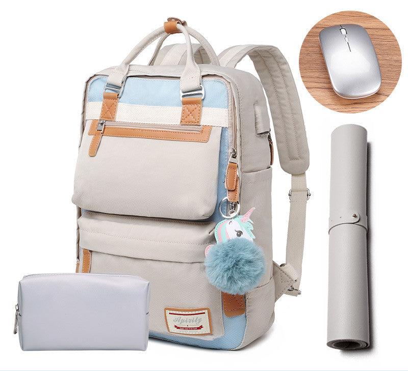 Schulter-Laptoptasche 15,6-Zoll-Damenmode Wasserdicht und stoßfest 4