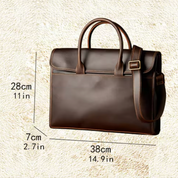 Liam | Herren Echte Leder Business Aktentasche Crossbody Messenger Tasche