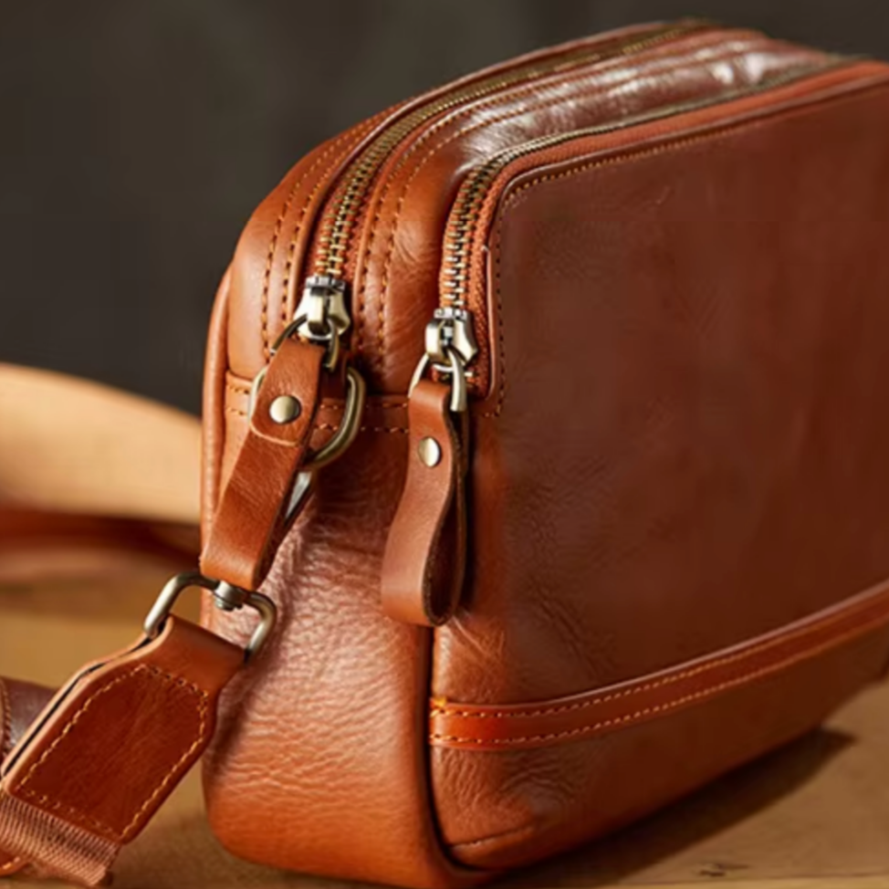 Milo | Retro Echte Leder Umhängetasche