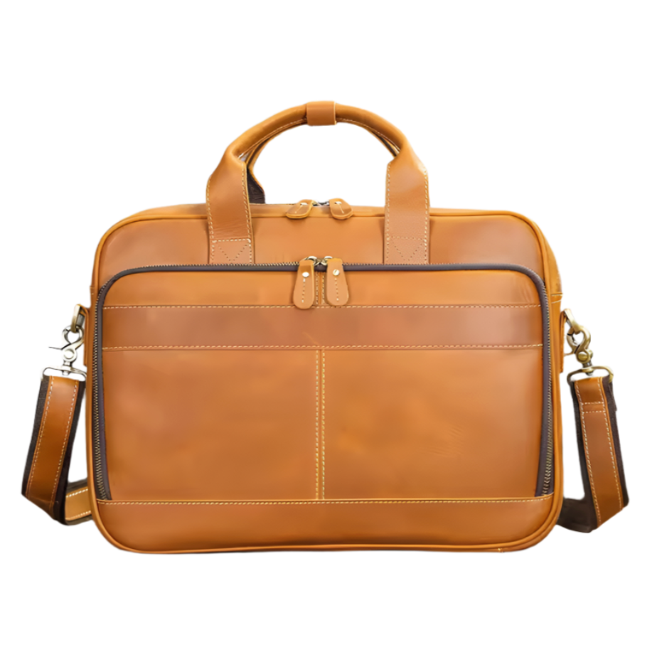 Dylan | Große Kapazität Leder Laptop Schultertasche