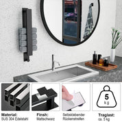  Stickrack - Selbstadhäsive Handtuchregal - Bohrer - frei und kompakt für Badezimmer-5