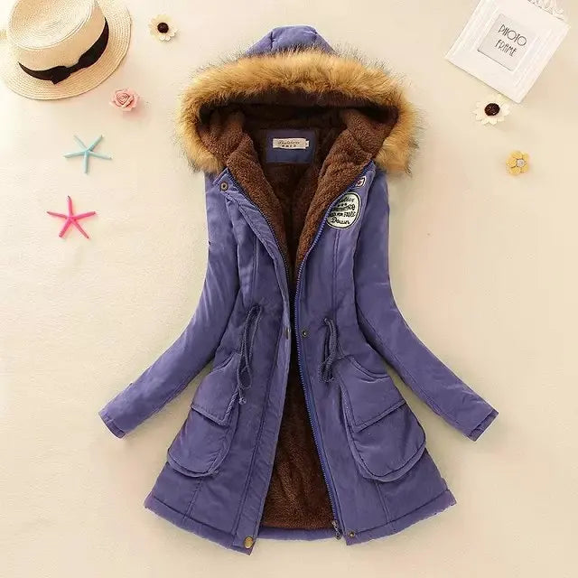 HILDE | Warme Gefütterte Winterjacke mit Kapuze für Damen