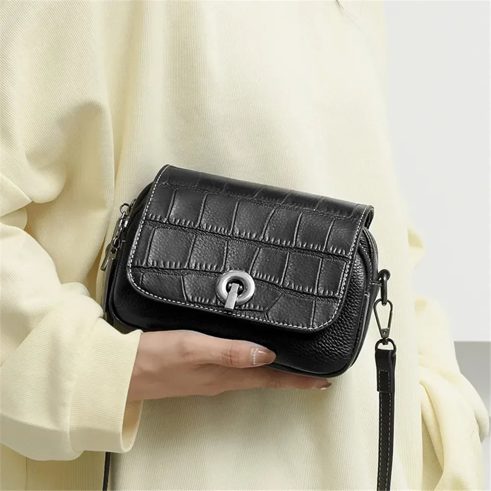 Nova | Croco-Muster Leder Crossbody Mini Sling Tasche