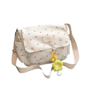 Eva | Damen Blumen Canvas Schultertasche