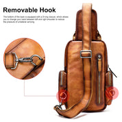 Liam | Vintage Rindsleder Leren Umhängetasche Reisetasche