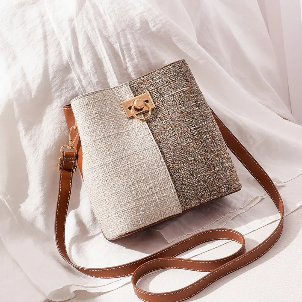 Maya | Kleine Farbblock Crossbody Sling Bucket Tasche