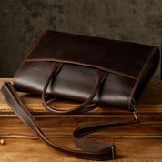 Liam | Herren Echte Leder Business Aktentasche Crossbody Messenger Tasche