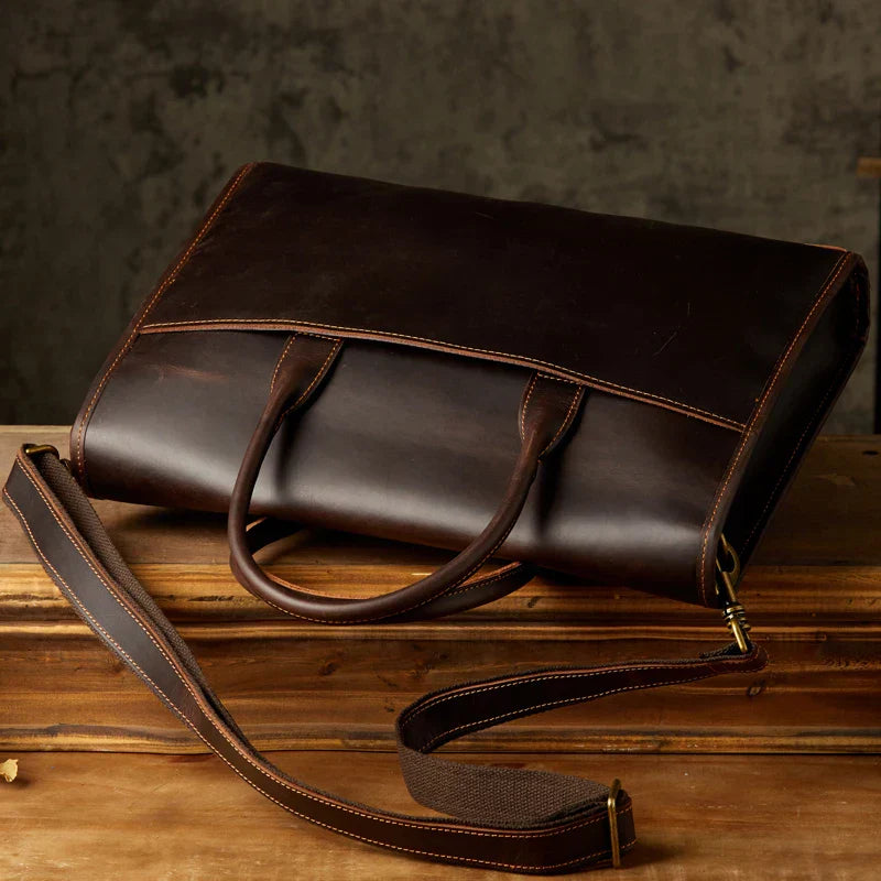 Liam | Herren Echte Leder Business Aktentasche Crossbody Messenger Tasche