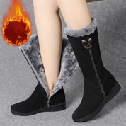 ALBA | Damen Wildleder-Winterstiefel mit Fell