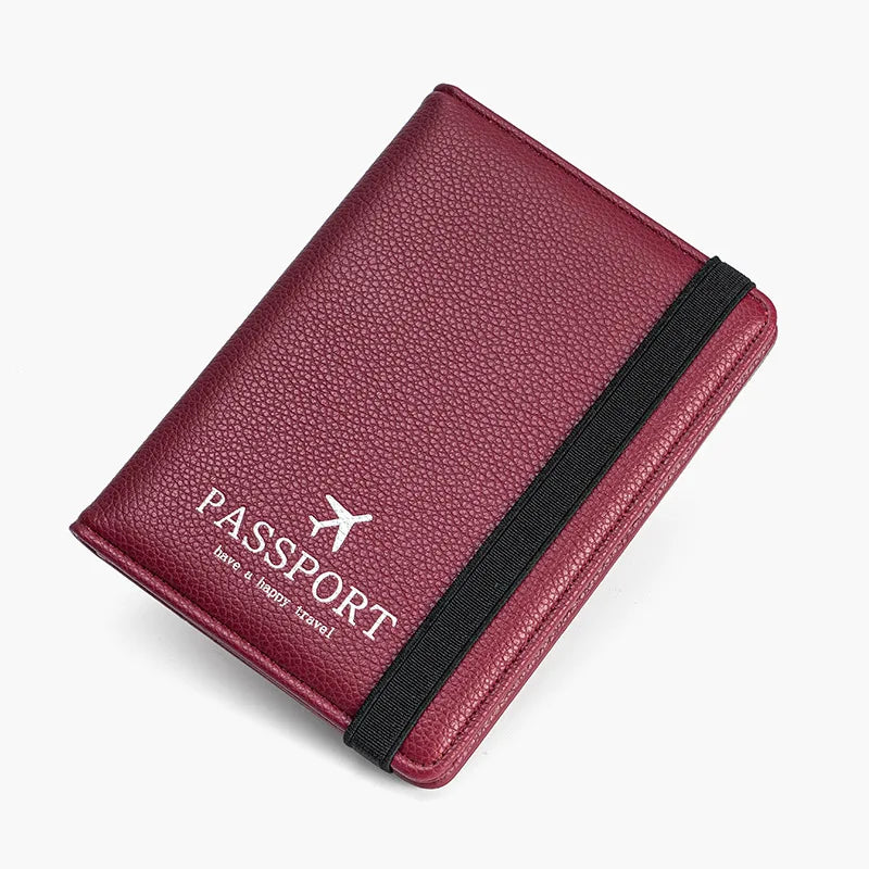 Bellamy | Modische PU-Leder RFID-Reiseportemonnaie für Pässe