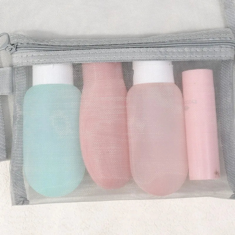 Keily | 3-teiliges Nylon-Mesh Kosmetik- und Toilettenbeutel-Set