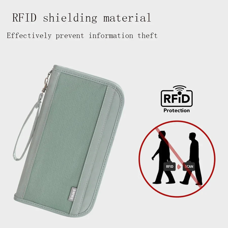 Kya | Reisewallet mit großem Fassungsvermögen und RFID-Schutz für Pässe