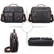 Max | Echte Leder Aktentasche Crossbody Messenger Reisehandtasche