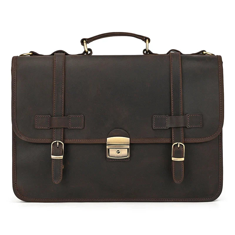 Daniel | Herren Leder Crossbody Messenger Laptoptasche Reisetasche
