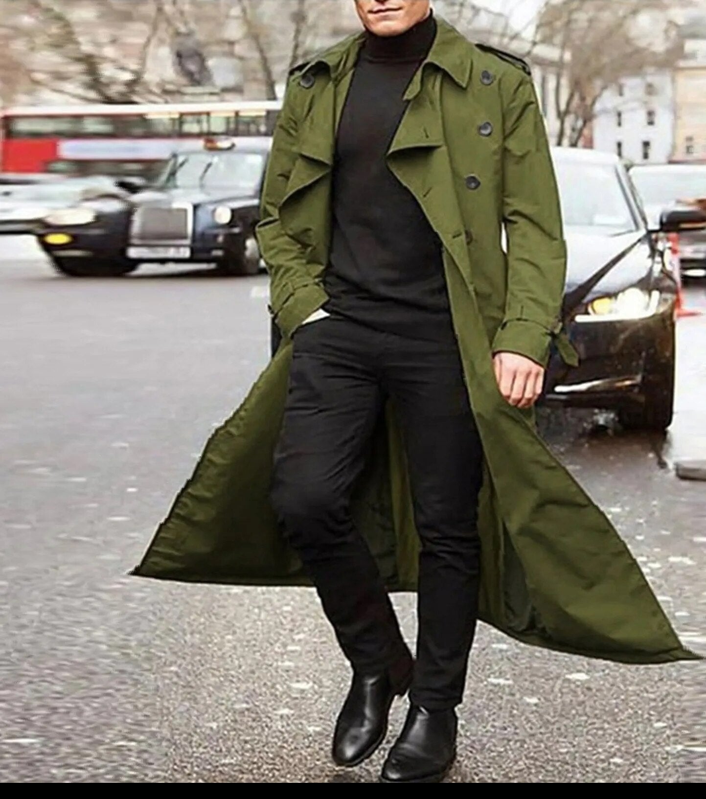 Simon | Moderner Herren Trenchcoat mit Schlichtem Design