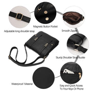 Lila | Doppeltes Fächertasche Crossbody Sling Tasche