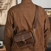 Lucas | Retro Leder Kleine Crossbody Messenger Handtasche