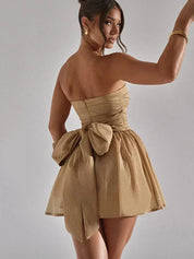 NIKI | Trägerloses Mini-Kleid mit Pailletten