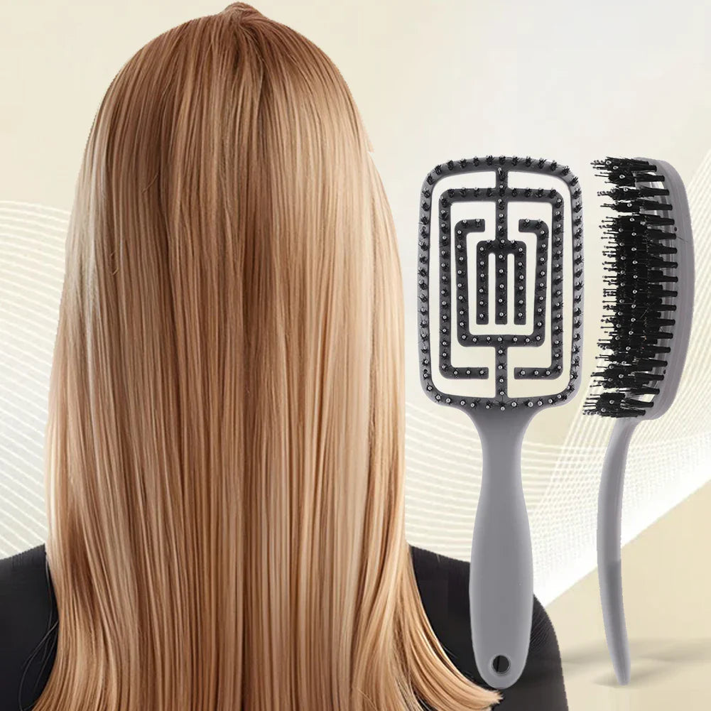 TangleFree - Nylon Borders Detangler Pinsel für gekrümmtes Styling-6