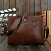 Liam | Retro Geschäfts Leder Schultertasche