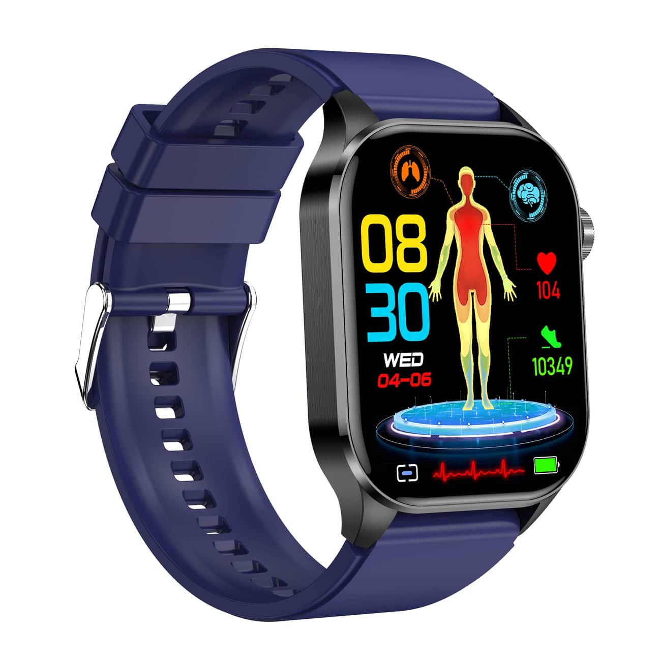 Smartwatch für Gesundheit & Fitness – EKG, Blutdruck, Herzfrequenzmessung – iOS & Android kompatibel 4