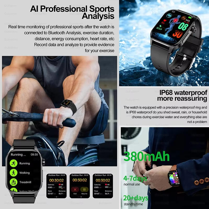 Smartwatch für Senioren Blutdruckzuckergesundheitsmanagement 1