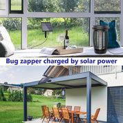 Solar-Insektenvernichter, 2-in-1-Mückenvernichterlampe – 4500 V, Fliegenfalle für drinnen und draußen 6