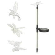 Solar Gartenlampe mit Buntkolibri, Schmetterling und Libelle – Wetterfestes, Umweltfreundliches Design für Charmante Außenbeleuchtung 6