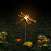Solar Gartenlampe mit Buntkolibri, Schmetterling und Libelle – Wetterfestes, Umweltfreundliches Design für Charmante Außenbeleuchtung 7