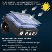 Solarbetriebene Außenlampe mit PIR-Bewegungssensor – IP68 wasserdicht, energieeffiziente Aussenleuchten für Sicherheit und Komfort 3