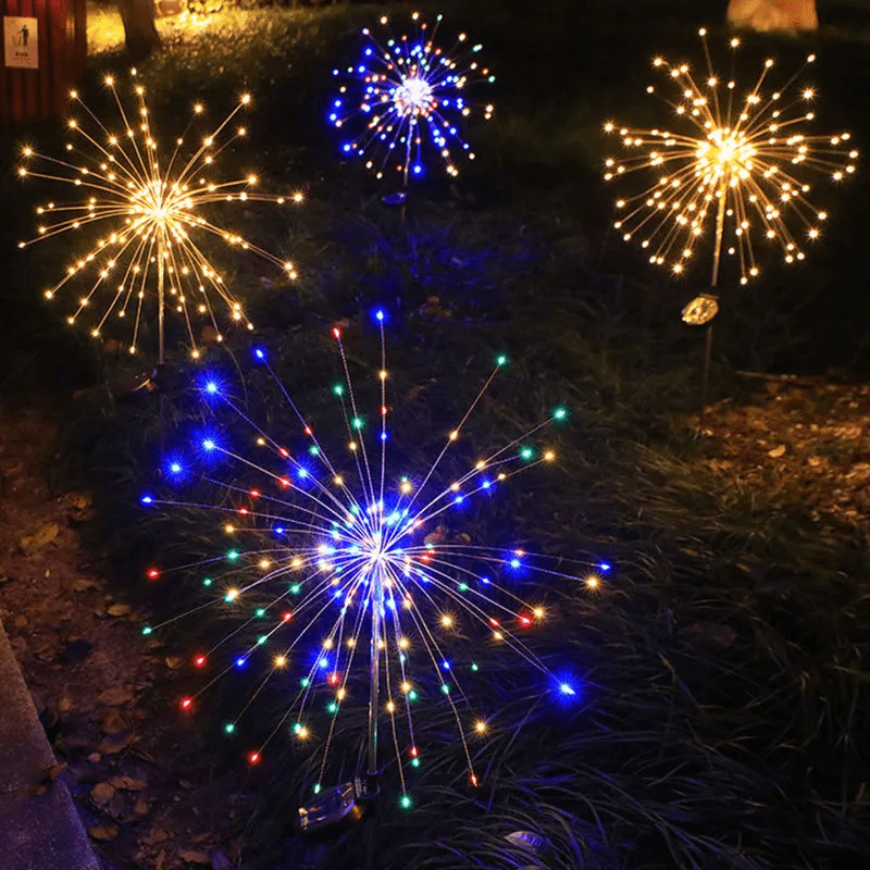 Solarbetriebene Gartenlichter mit Flexibler Kupferdrahtbeleuchtung – Warmweiß und RGB LED, Wasserfest, 100 LEDs, 10 Meter Länge 2