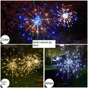 Solarbetriebene Gartenlichter mit Flexibler Kupferdrahtbeleuchtung – Warmweiß und RGB LED, Wasserfest, 100 LEDs, 10 Meter Länge 3