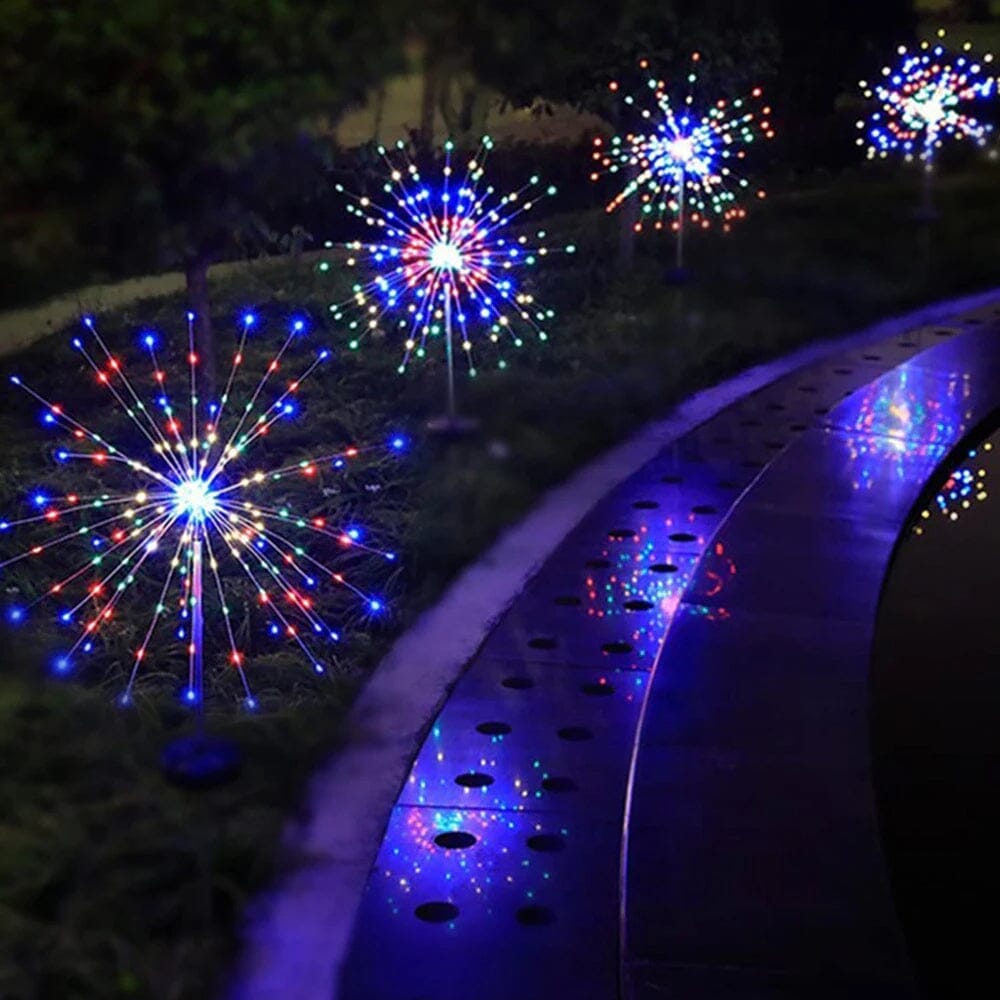Solarbetriebene Gartenlichter mit Flexibler Kupferdrahtbeleuchtung – Warmweiß und RGB LED, Wasserfest, 100 LEDs, 10 Meter Länge 4