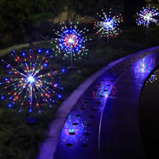 Solarbetriebene Gartenlichter mit Flexibler Kupferdrahtbeleuchtung – Warmweiß und RGB LED, Wasserfest, 100 LEDs, 10 Meter Länge 4