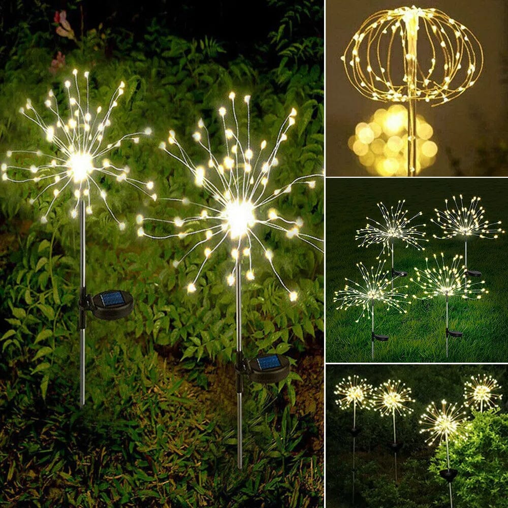 Solarbetriebene Gartenlichter mit Flexibler Kupferdrahtbeleuchtung – Warmweiß und RGB LED, Wasserfest, 100 LEDs, 10 Meter Länge 8