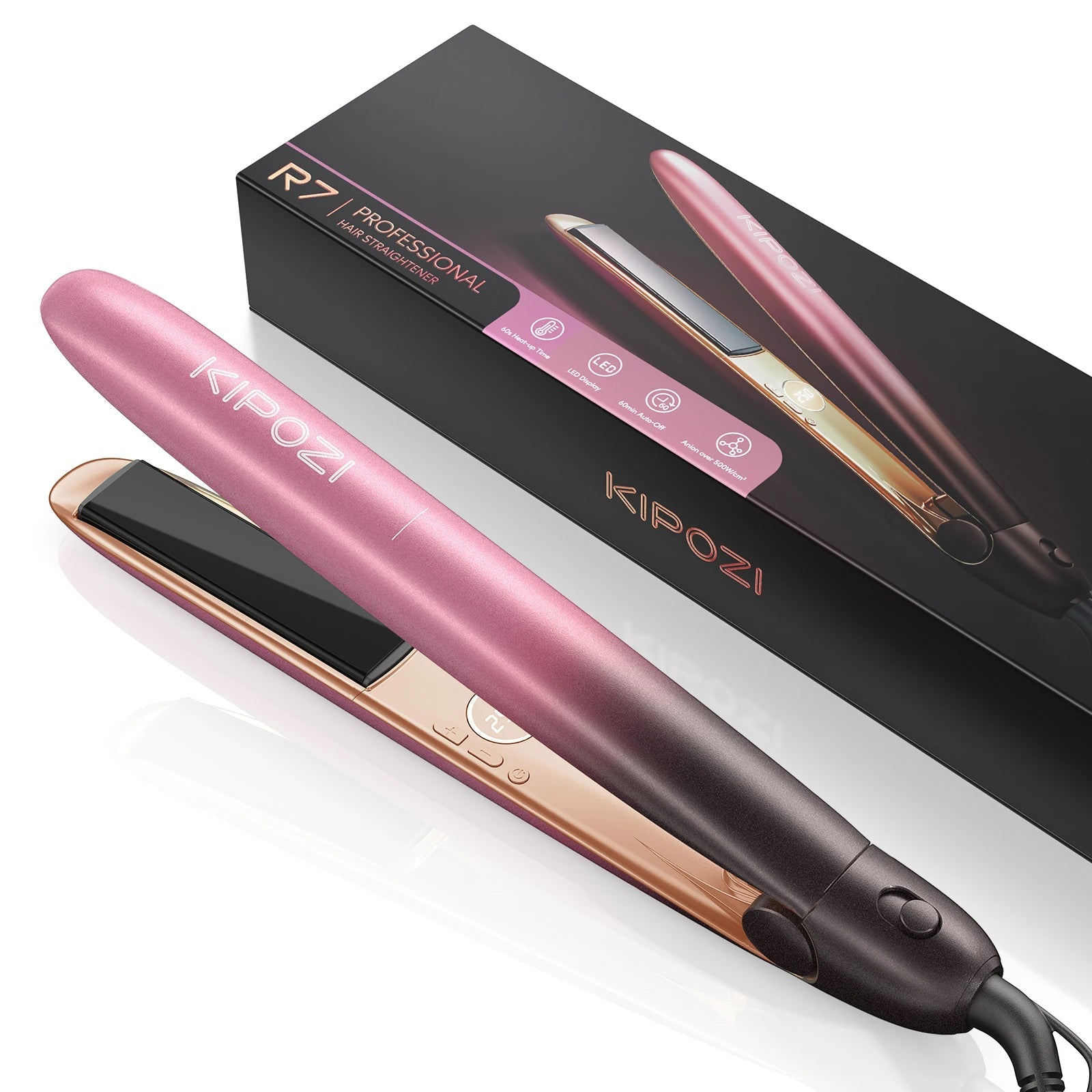 Stylelux - roségoldes Haarglätter & Locken 0