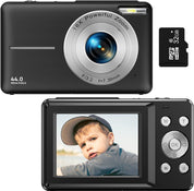 Tragbare Digitalkamera 1080P 44MP mit 16-fachem Zoom – Kompakte Vlogging-Kamera mit LCD-Bildschirm, wiederaufladbar, perfekt für Teenager und Studenten 0