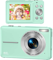 Tragbare Digitalkamera 1080P 44MP mit 16-fachem Zoom – Kompakte Vlogging-Kamera mit LCD-Bildschirm, wiederaufladbar, perfekt für Teenager und Studenten 1