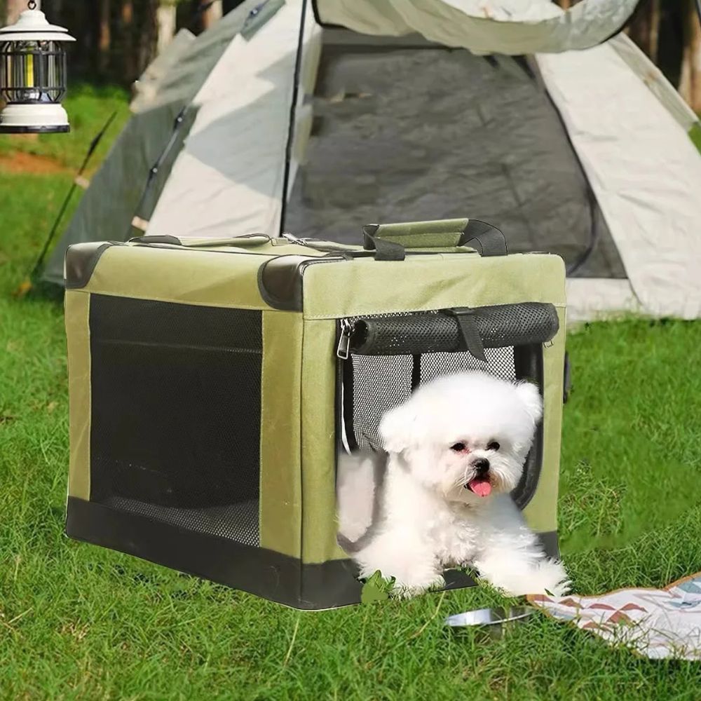 Tragbare, zusammenklappbare Hundebox für kleine Hunde 1