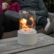 Tragbarer Tischkamin aus Glas 1