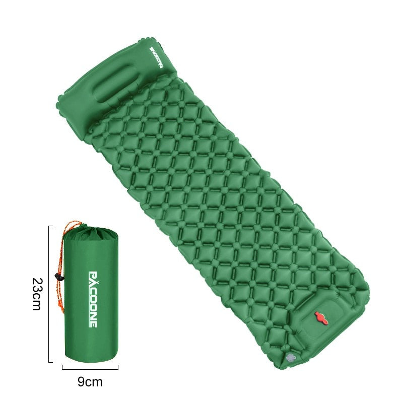 Ultraleichte Wasserdichte Isomatte mit Integrierter Pumpe – AirRest 1