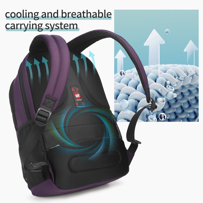 Wasserdichter Laptop-Rucksack 15,6 Zoll, Reisetasche mit großem Fassungsvermögen 5