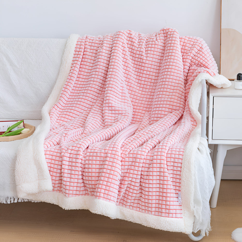 Weiche Waffel Sherpa Decke für ultimativen Komfort und Wärme 0