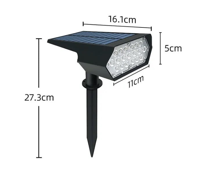 Einstellbare wasserdichte mehrfarbige Solar -Spot -Licht