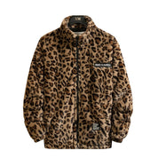 Langarmjacke mit Leopardenmuster, Modemarke, lockeres Hip-Hop-Oberteil