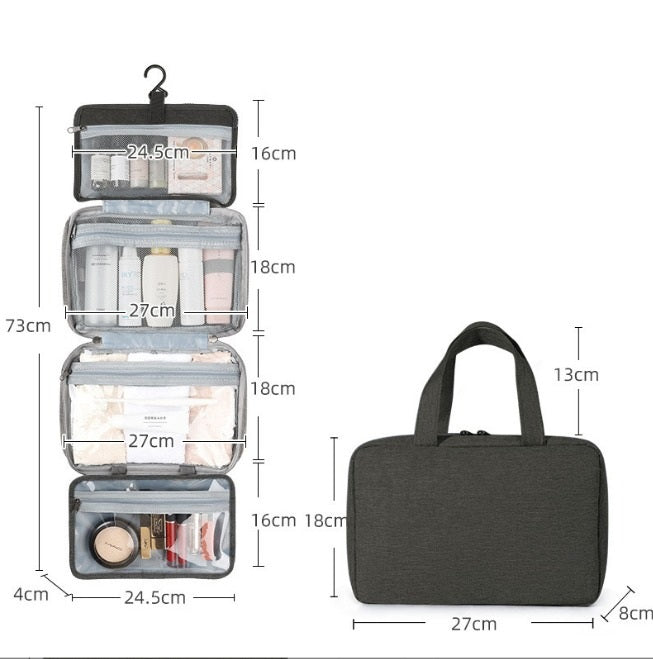 Sam | Kompakter & geräumiger Reise-Toilettenorganizer mit mehreren Fächern