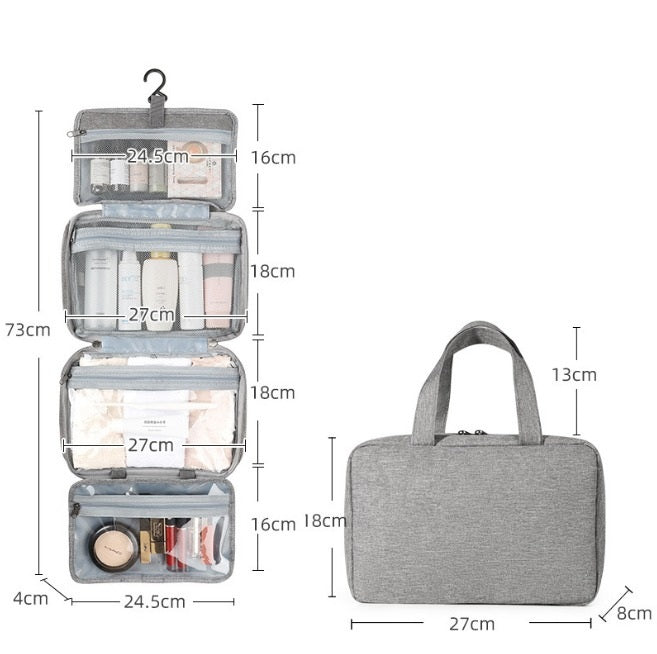 Sam | Kompakter & geräumiger Reise-Toilettenorganizer mit mehreren Fächern