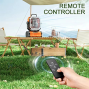 Wiederaufladbarer Campingventilator mit 20000 mAh Akku, 4 Geschwindigkeiten und LED-Laterne 7