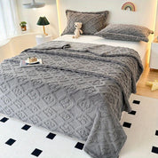 Winterdecke mit Blattstickerei für Komfort und Stil aus Mikrofaser 9