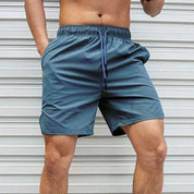  Herren -Gelegenheitsshorts - Leichte entspannte Passform - elastische Taille mit Kordelkordel - über dem Knie-3